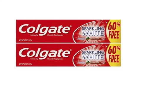 Colgate Sparkling White Cinnamint 4.0 Ounces (2 Pack) Toothpaste in Kuwait