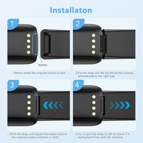 4 عبوات من الأربطة المقاومة للماء المتوافقة مع أساور Fitbit Luxe Bands للنساء والرجال، أساور معصم بديلة رياضية ناعمة كلاسيكية للنساء والرجال in Kuwait