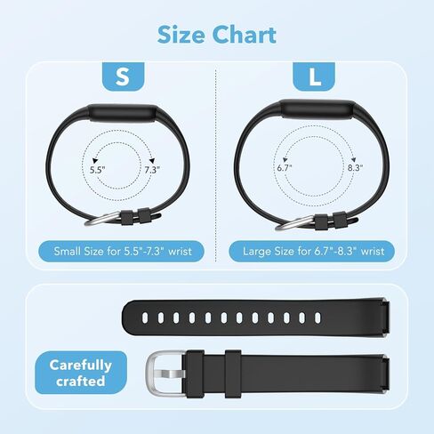 4 عبوات من الأربطة المقاومة للماء المتوافقة مع أساور Fitbit Luxe Bands للنساء والرجال، أساور معصم بديلة رياضية ناعمة كلاسيكية للنساء والرجال in Kuwait