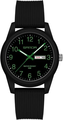 Watches for Men Watches with Soft Band Learning Time 50M Waterproof Watch with Calendar for Daily & Business Wear Easy to Read in Saudi Arabia