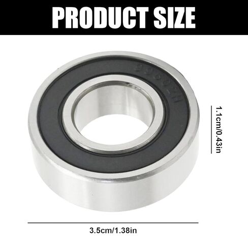 Hoypeyfiy 4Pcs 99502H-2RS Alloy Steel Bearings, 5/8" IDx 1-3/8" ODx .433" Thick Double Rubber Sealed Bearings, Replace for Go Kart Mini Bikes Lawn Mower Wheels in Saudi Arabia