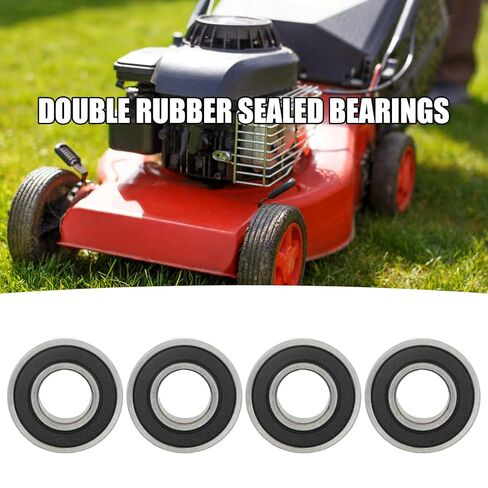 Hoypeyfiy 4Pcs 99502H-2RS Alloy Steel Bearings, 5/8" IDx 1-3/8" ODx .433" Thick Double Rubber Sealed Bearings, Replace for Go Kart Mini Bikes Lawn Mower Wheels in Saudi Arabia