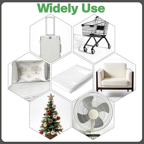 15 عبوة من أكياس تخزين بلاستيكية شفافة كبيرة مقاس 40 × 60 بوصة، أكياس متحركة عملاقة قابلة لإعادة الاستخدام للأثاث والأمتعة وحقيبة السفر والملابس وحماية من الغبار والرطوبة in Kuwait