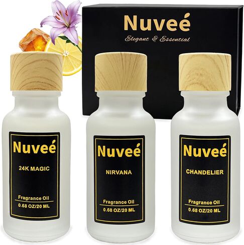 Essential Oils for Diffusers for Home - Waterless Essential Oil Diffuser - Essential Oil Set - Gift Set - Aceites Esenciales para Difusores (My Way, Vanilla Rose, White Tea) in Saudi Arabia