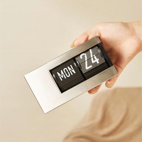 ساعة تقويم فليب، ساعة فليب بتقويم دائم ذكي، ساعة مكتب فليب يابانية قديمة، تقويم ميكانيكي بسيط، ديكور سطح مكتب عصري (لا تتضمن بطارية) in Kuwait