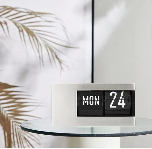 ساعة تقويم فليب، ساعة فليب بتقويم دائم ذكي، ساعة مكتب فليب يابانية قديمة، تقويم ميكانيكي بسيط، ديكور سطح مكتب عصري (لا تتضمن بطارية) in Kuwait