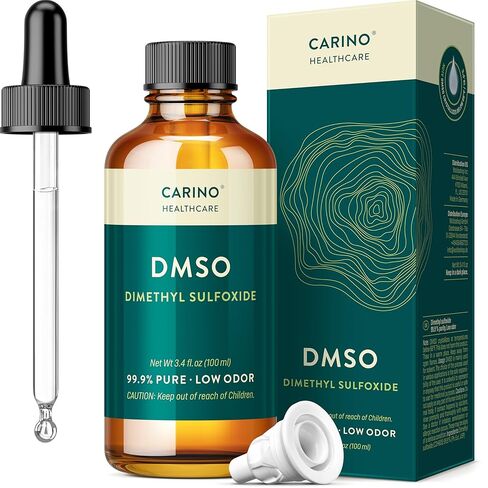 كارينو هيلث كير DMSO 99.9% درجة صيدلانية - ثنائي ميثيل سلفوكسيد معتمد من FT-IR في زجاجة كهرمان زجاجية مع ماصة وغطاء قطارة 3.38 أونصة in Saudi Arabia