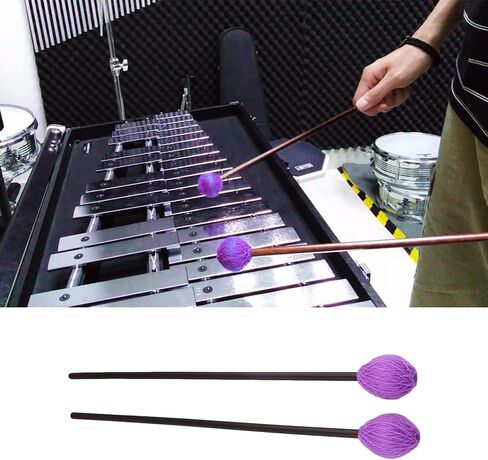 Maple Handles and Purple Woolen Yarn Head Soft Keyboard Marimba Mallets Pack of 2 in Saudi Arabia