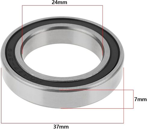 2Pcs MR24377-2RS Bike Bearings Deep Groove Ball Bearings Replacement Part 24x37x7mm Double Sealed Chrome Steel Suitable for Bike Bottom Brackets Hope Bottom Brackets in Saudi Arabia