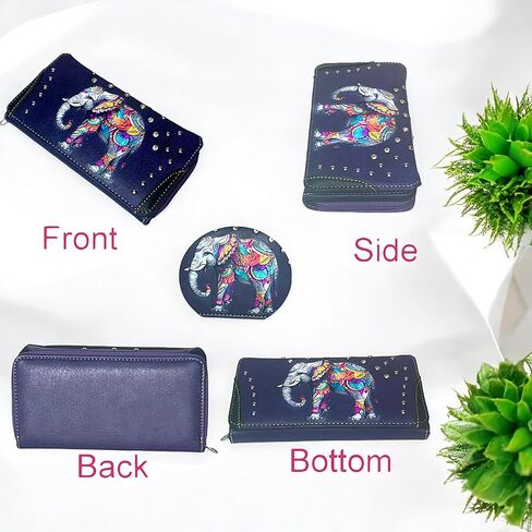 Large Elephant Purse Western Handbag and Wallet Set for Women Boho Tote Bag Combo in Saudi Arabia
