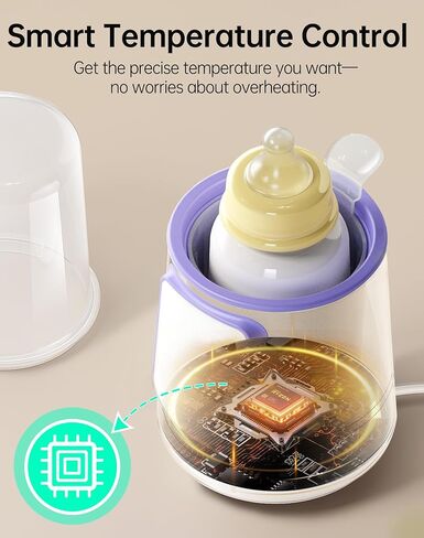 Fast Baby Bottle Warmer for Breastmilk, Smart 12 in 1 Breast Milk Warmer for Baby Essentials with Timer Temperature Control, Sterili-zing, Water Bath Technology, Baby Warmer for All Bottles Food Jars in Saudi Arabia