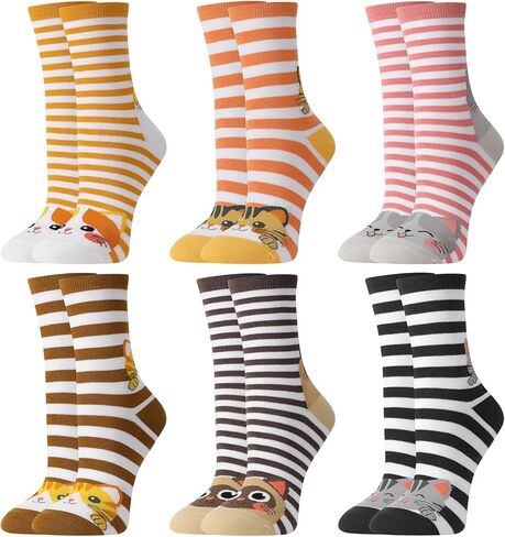 Novelty Fun Crew Socks for Women Colorful Crazy Socks for Women Girls Gifts in Saudi Arabia