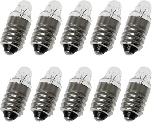 10PCS Mini Screw Base Light Bulbs E10 Flashlight Bulbs Light Mini Lamps for Home Experiment Circuit Electrical Test Accessories in Saudi Arabia