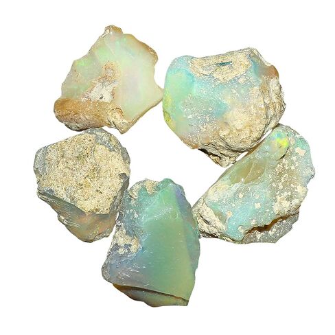 CRYSTALIS Wholesale (50cts) (16+pcs) Ethiopian Opals, Birthstone, Natural Loose Gemstone, Bulk Rough, Jewelry Making Supply, Raw Stones, DIY, Gem Collection (B Grade) (10-15mm) in Saudi Arabia