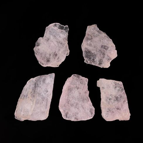 CRYSTALIS (5 قطع) A++ مورجانيت وردي طبيعي، أحجار كريمة فضفاضة، بالجملة خشنة، مستلزمات صناعة المجوهرات، شقرا والأحجار الخام العلاجية، تغليف الأسلاك، DIY، مجموعة الأحجار الكريمة (15-20 مم) in Saudi Arabia