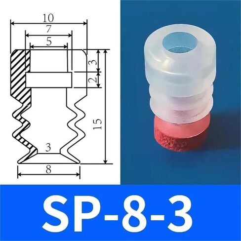 10PCS Vacuum Suction Cup Sponge Traceless Suction for Smooth Surface 5mm Mounting Hole Sucker(MP8) in Saudi Arabia