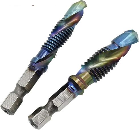 6 قطعة المسمار الحنفية لقمة ثقب مجموعة دوامة الصنابير المعادن متري مزيج 1/4 بوصة التغيير السريع عرافة بت M3 M4 M5 M6 M8 M10 in Kuwait