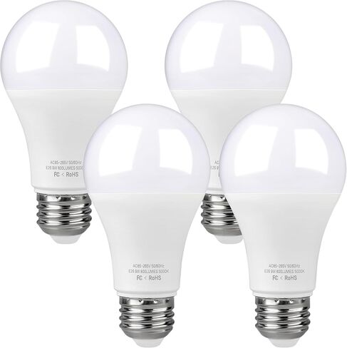 لمبة LED لفتح باب المرآب، 5000 كلفن، أبيض، لمبة إضاءة LED لفتحة باب المرآب متوافقة مع حرفي تشامبرلين جيني وفتاحات LiftMaster - مصابيح مع قاعدة E26، 9 واط (لمبات 2 قطعة) in Kuwait