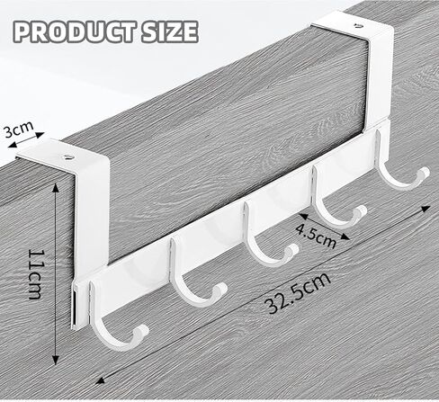 5 Hooks Over Door Hanger, Door Hooks Storage Organiser for Bedroom, Bathroom, Clothes, Coat, Bag, Hat, Purses in Saudi Arabia