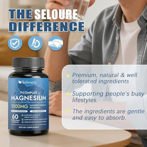 Seloura Magnesio 7 Complejo – مكمل لدعم العضلات والطاقة in Kuwait
