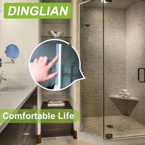 2026 Updated Shower Glass Door Silicone Seal Strip, Door Draft Stopper, Weather Stripping Window Seal for Doors Windows and Shower Glass Gaps, 16.4 Feet, Clear, 25MM in Saudi Arabia