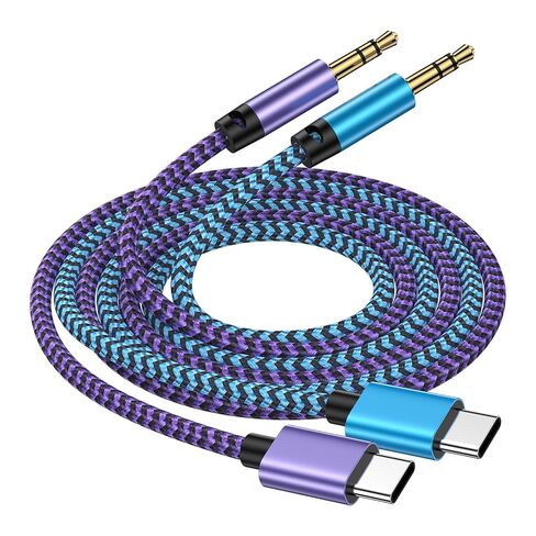 Aux to USB C 3.5mm Audio Adapter Hi-Fi Stereo Cord for iPhone 16 15 Pro Max Plus 16e, 3FT Headphone Male Car Auxiliary Cable for Samsung Galaxy A16 S25 Ultra S25 Edge S24 S23 S22 Z Flip/Fold 7 A17 A36 in Saudi Arabia