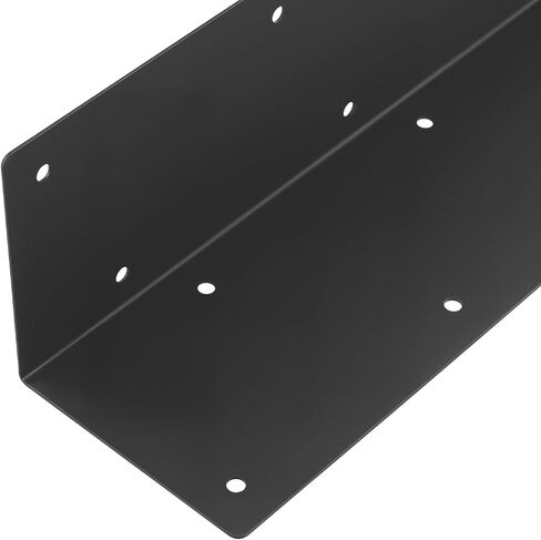 8 قطع من دعامات زوايا الأسرّة المرتفعة، موصلات دعامة زاوية للسرير بزاوية فولاذية سوداء مع براغي، دعامات 90 درجة L للحديقة، إطار خشبي، 3 × 3 × 11 بوصة in Kuwait