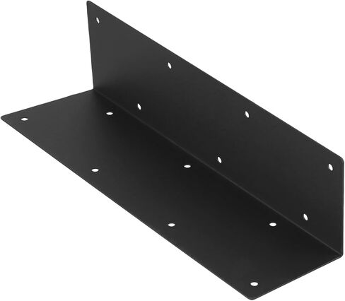 8 قطع من دعامات زوايا الأسرّة المرتفعة، موصلات دعامة زاوية للسرير بزاوية فولاذية سوداء مع براغي، دعامات 90 درجة L للحديقة، إطار خشبي، 3 × 3 × 11 بوصة in Kuwait