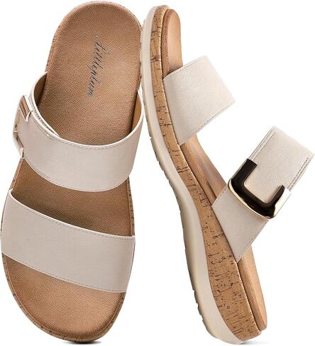 Littleplum Women Slides Sandals Arch Support Open Toe Slip on Sandals Soft Cushion Slippers Comfy Casual Summer Shoes for Walking,Beach,Travel in Saudi Arabia