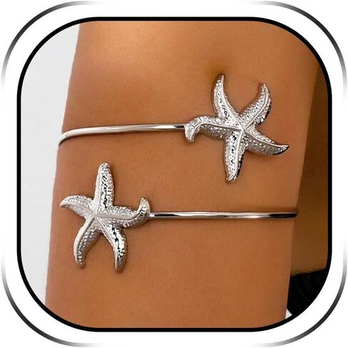 Gold Arm Cuff for Women Starfish Arm Cuff Summer Beach Vacation Jewelry for Women in Saudi Arabia