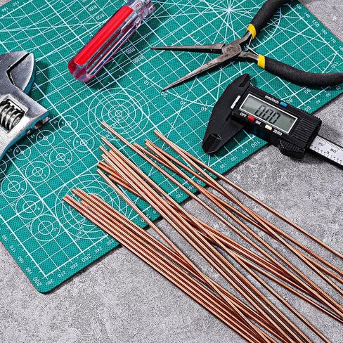 20 Pcs Pure Copper Round Rod 1/8" Dia 11.8" Length Bare Copper Stock Solid Rod Lathe Bar Stock for DIY, Industry, Decoration in Saudi Arabia
