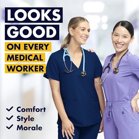 Dr. Woof Apparel Women's Scrub Top - 3-Pocket V-Neck Surgical Scrubs - Short Sleeve Medical Nursing Uniform in Saudi Arabia