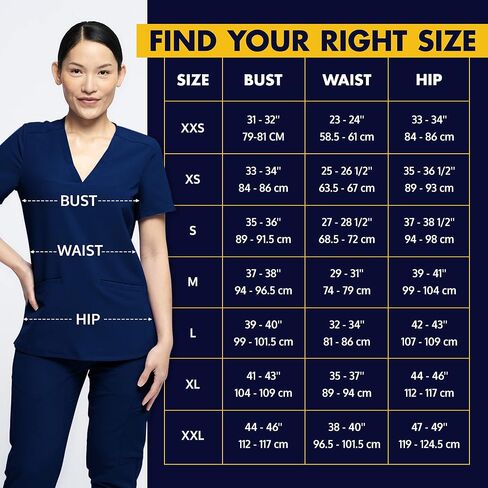 Dr. Woof Apparel Women's Scrub Top - 3-Pocket V-Neck Surgical Scrubs - Short Sleeve Medical Nursing Uniform in Saudi Arabia