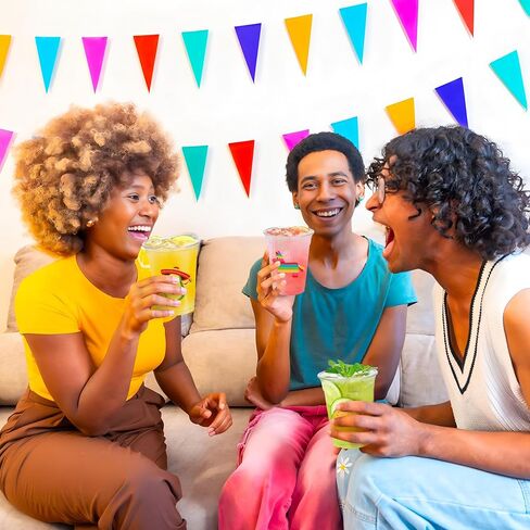 50 Pcs Mexican Fiesta Plastic Cups 16 oz Mexican Party Cups Cinco De Mayo Disposable Cup Clear Drinking Cup Bulk for Taco Birthday Hispanic Heritage Month Party Supplies in Saudi Arabia