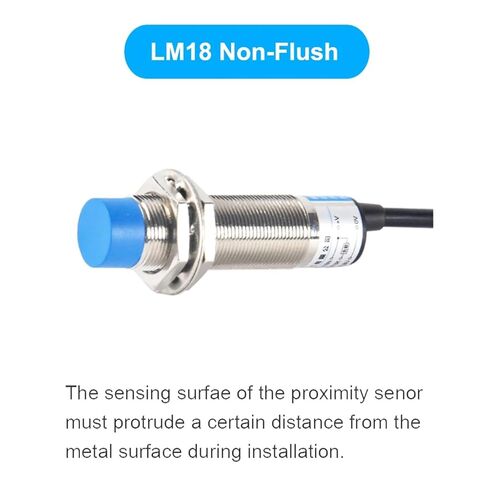 LM18 Inductive Proximity Sensor, 5mm / 8mm DC AC NPN PNP NO NC Distance Measuring Approach Switch, 1pc(Distance 8mm,DC 2-Wire,NO NC) in Saudi Arabia