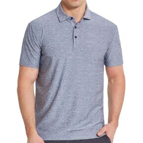 Men's Dry Fit Golf Polo Shirt (as1, Alpha, l, Regular, Regular, 3-D Blue) in Saudi Arabia