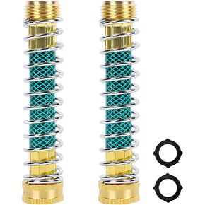 عبوتان من محولات تمديد خرطوم الحديقة من Triumpeek، واقيات خرطوم بطول 5.7 بوصة مع زنبرك ملفوف، ووصلات خرطوم/أنابيب نحاسية مع تركيبات خرطوم ملولبة 3/4 بوصة in Kuwait