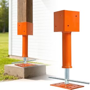 حزمة واحدة من عمود الرافعة اللولبية، مقابس منزلية قابلة للتعديل مقاس 4 × 4 بوصة للتسوية، نطاق ارتفاع 13 بوصة - 19 بوصة، سعة تحميل قصوى تبلغ 24700 رطل، عمود فولاذي شديد التحمل لمساحة الزحف والطابق السفلي وإصلاح الأساس in Kuwait