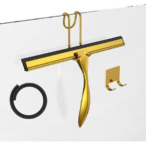 14-Inches Stainless Steel Shower Squeegee Set, Include Shower Door Hook, Adhesive Hook and Spare Silicone Blade, Window Squeegee for Shower Glass Door, Bathroom, Mirror, Window and Car Glass in Saudi Arabia