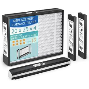 2-Pack 20x25x4 Replacement Air Filter for Honeywell FC100A1037 MERV 13 Allergy & Dust Defense, Pleated HVAC AC Furnace Filters(Actual Size: 19.94 x 24.88 x 4.38 Inches) in Kuwait