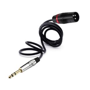 مقبس ستيريو 6.35 مم ذكر إلى XLR ذكر 3 دبابيس لكابل توصيل الميكروفون المتوازن ربع بوصة إلى سلك XLR لـ AMP 1 قطعة (أحمر، 0.5 متر) in Kuwait
