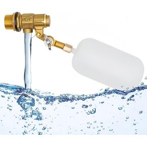 صمام تعويم المياه 1/2 بوصة صمام تعويم نحاسي مع صمام كرة تعويم بلاستيكي للمياه التحكم التلقائي في مستوى المياه لخزان مياه الماشية وأحواض السمك والزراعة المائية in Kuwait