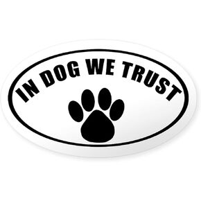ملصق CafePress in Dog We Trust البيضاوي لممتص الصدمات للسيارة in Kuwait
