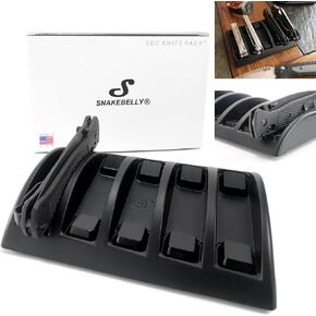 EDC Knife Rack - EDC Gear Organizer Tray - Holder for Knives & Accessories (Black) in Kuwait
