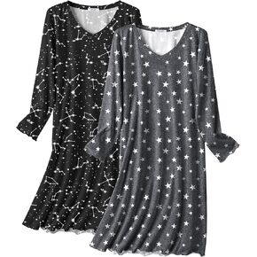Ekouaer Long Sleeve Cotton Nightgowns for Women Night Gown in Kuwait