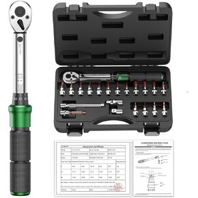 ss shovan 1/4 Torque Wrench with 72-Tooth Click Type, Inch Pound Torque Wrench with Dual Scale 30-220 in-lb (3.3-24.7 Nm), Bike Torque Wrench Set for MTB, Bicycle Maintenance (33 Pcs) in Saudi Arabia