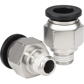 تركيبات خرطوم الهواء، ادفع لتوصيل تركيبات الهواء ذكر مستقيم 3/8 بوصة أنبوب OD × 1/8 NPT تركيب خيط (عبوة من 2) in Kuwait