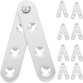 Holibanna 10pcs 360 Degree Rotatable Small Stainless Steel Concealed Door Pivot Hinges for Cabinet Doors, Medium Size Hidden Heavy Duty Hardware in Kuwait