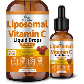 فيتامين C الشحمي 1000 ملغ قطرات عالية الفعالية 6 في 1 قابلة للذوبان في الدهون VIT C w. الزنك البلسان الجلوتاثيون النياسين لدعم المناعة إنتاج الكولاجين المضاد للأكسدة 丨 تركيبة فيتامين C السائلة عالية الامتصاص in Kuwait