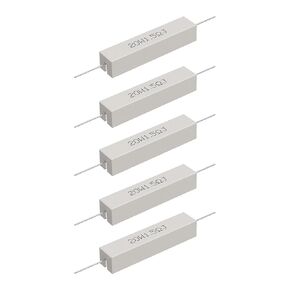 Cement Resistor, 5PCS 20W 8 Ohm 5% Axial Lead Wire Resistor White Wound Fixed Ceramic Resistors Wirewound Power Resistors Flame Heat Moisture Resistance Precharge Horizontal Resistors in Kuwait